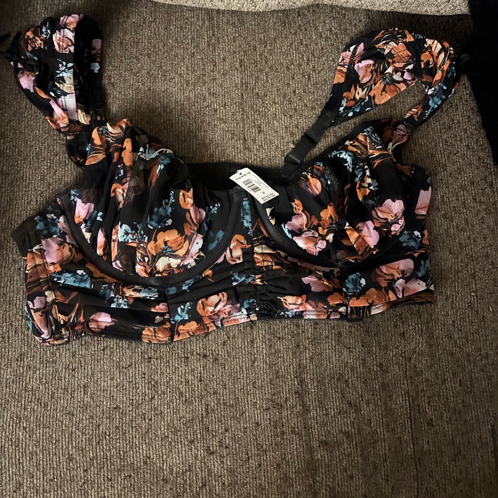 Torrid floral matching bralette and panty